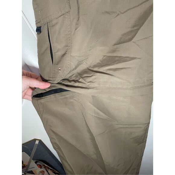 Eddie Bauer Tan  Convertible Cargo Belted Pants Mens size L NWT - Picture 5 of 16